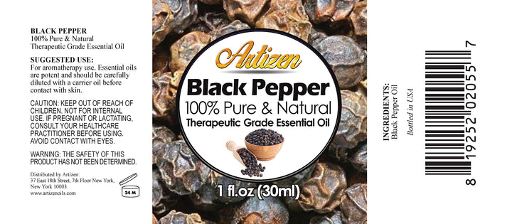 Black Pepper Essential Oil (100% PURE &amp; NATURAL - UNDILUTED) Therapeutic Grade - Huge 1oz Bottle - Perfect for Aromatherapy, Relaxation, Skin Therapy &amp; More!