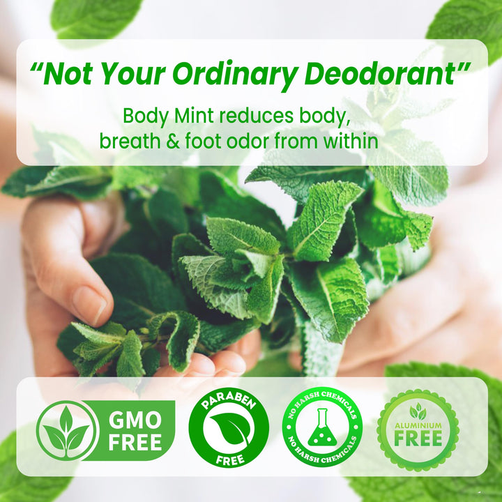 Original | Chlorophyll Deodorizing Supplement for Full Body Freshness | Aluminum-Free Plant-Based Internal Deodorant | Fresh Underarms, Breath, Body &amp; Feet | 50 tabs