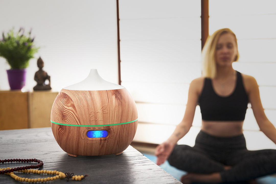 artnaturals Essential Oil Diffuser and Humidifier with Bluetooth Speaker Clock - (13.5 Fl Oz / 400ml Tank) - Electric Cool Mist Aromatherapy for Office, Home, Bedroom, Baby Room