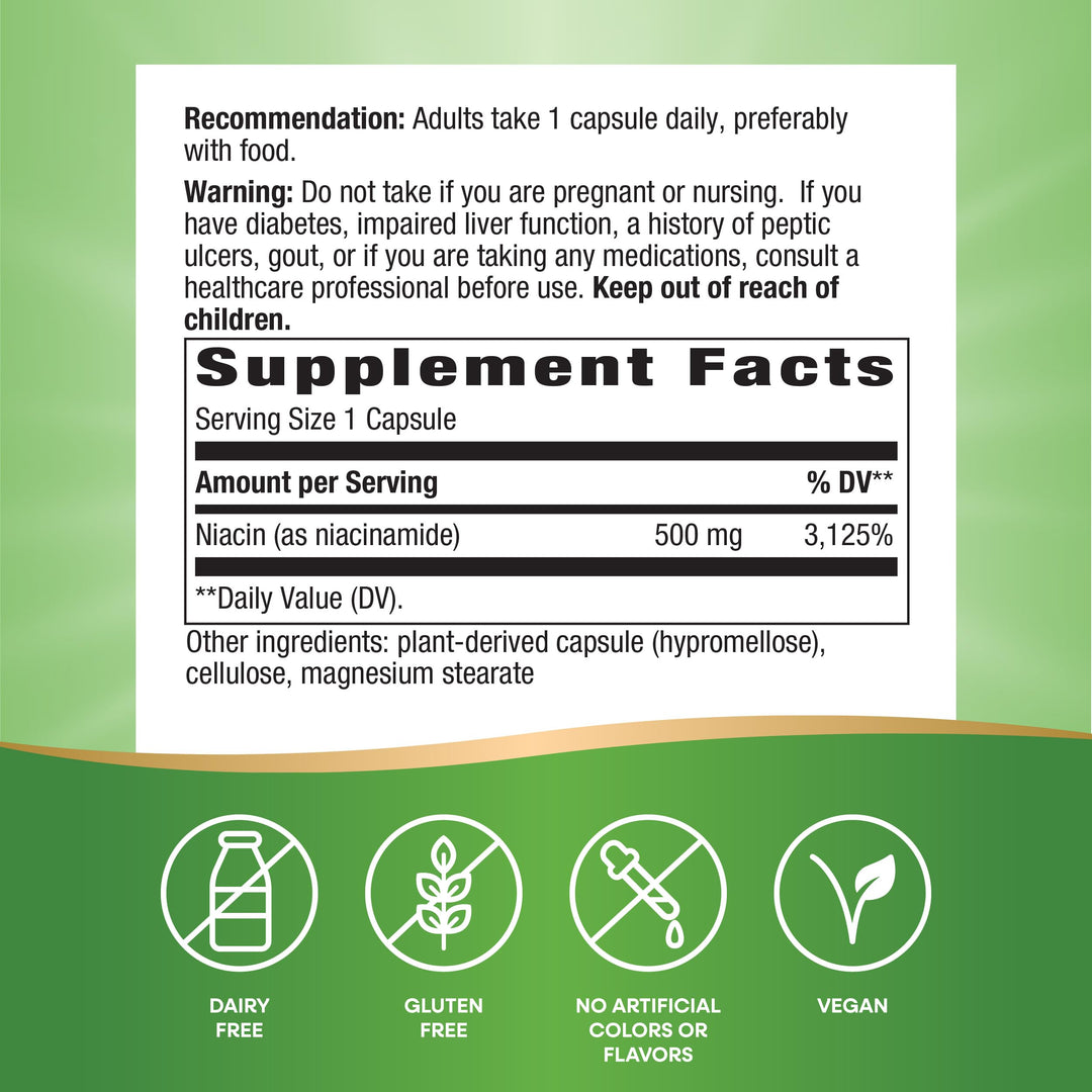 Nature&#39;s Way Niacinamide, Non-Flushing Vitamin 