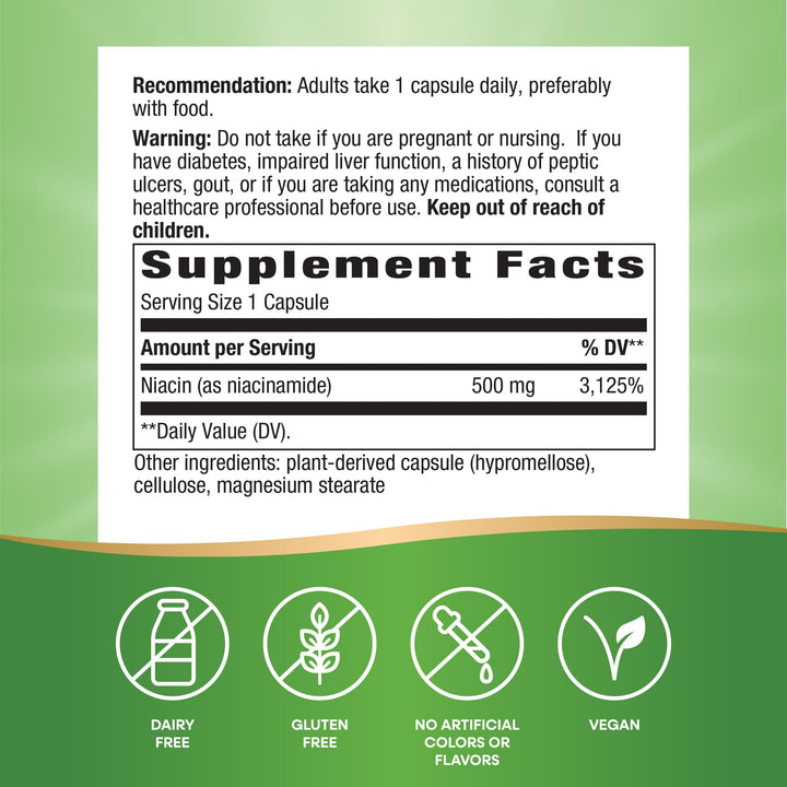 Nature&#39;s Way Niacinamide, Non-Flushing Vitamin 