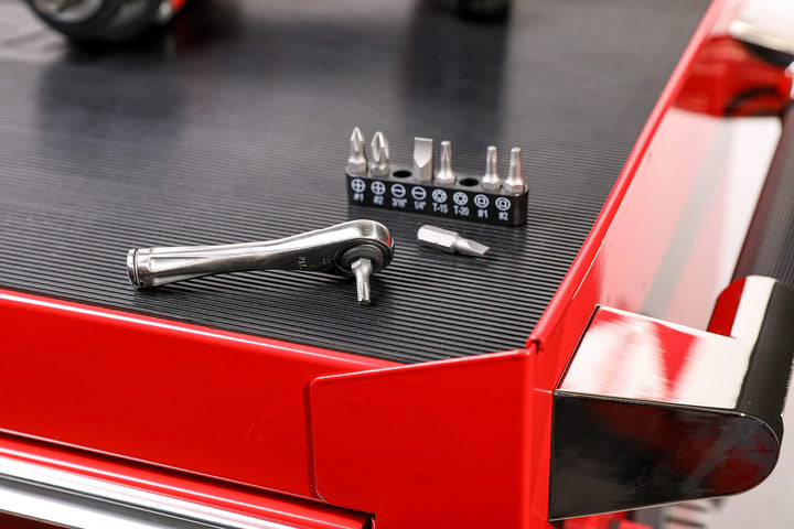 70040-1/4-Inch Drive Close Quarter Micro Bit Ratchet | Mini Screwdriver with High Torque 72-Tooth Gearhead - 5 Degree Sweep - Spring Loaded Detent Ball Bit Holder