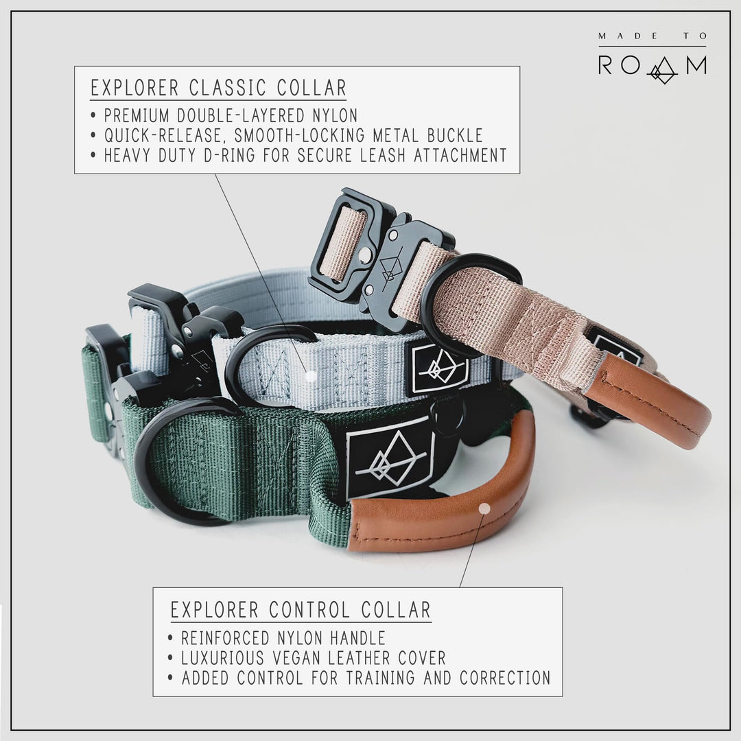 Made to Premium Dog Collar - Adjustable Heavy Duty Nylon Collar with Quick-Release Metal Buckle (Oregon Haze, Classic Size 4)