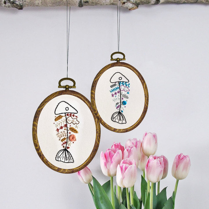 7&#39;&#39; Oval Embroidery Hoop for Cross Stitch, 5PCS 19CM Decorative Embroidery Frames for Displaying Artswork