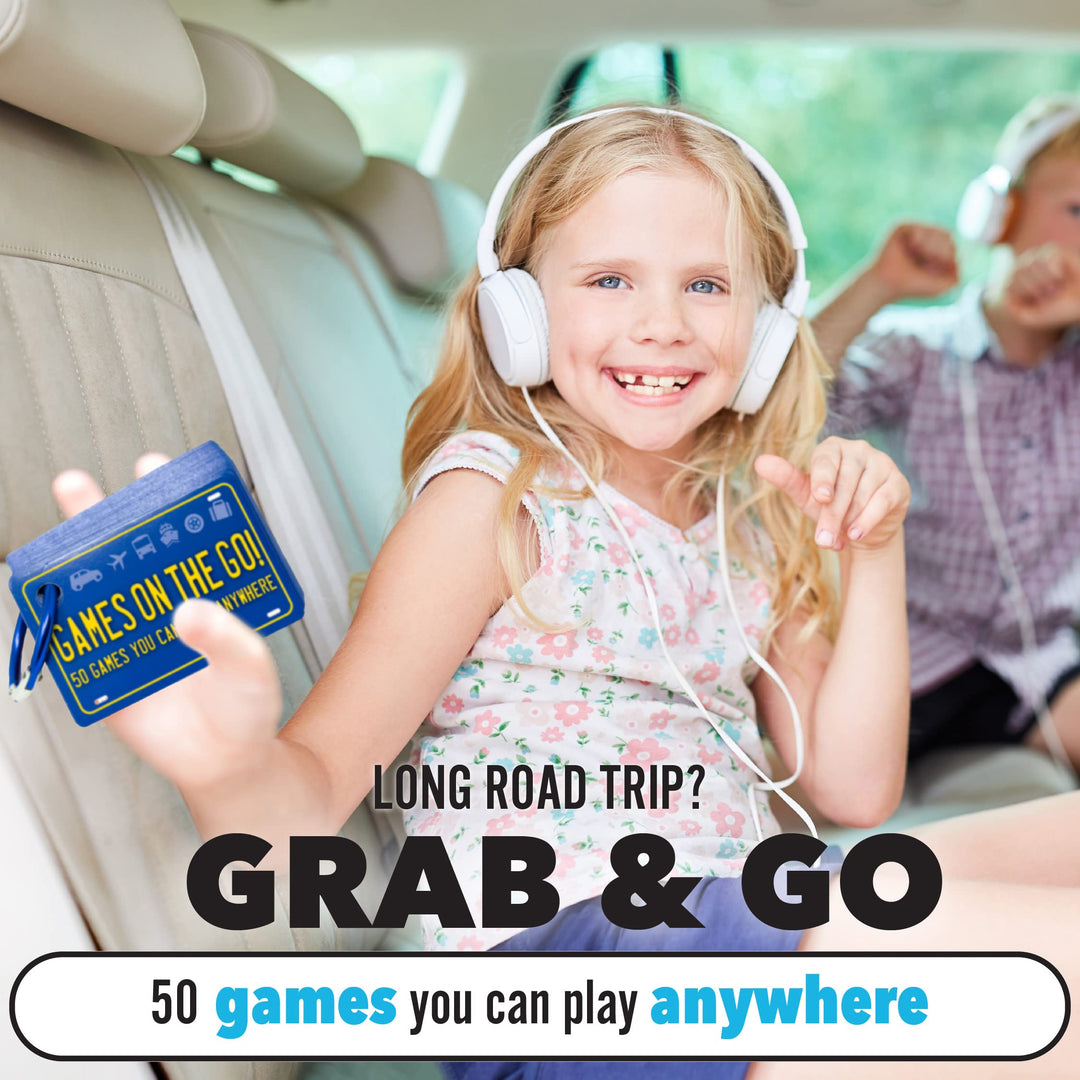 Games on the Go - Portable Roadtrip Family Games to Challenge and Entertain for 2+ players , Blue
