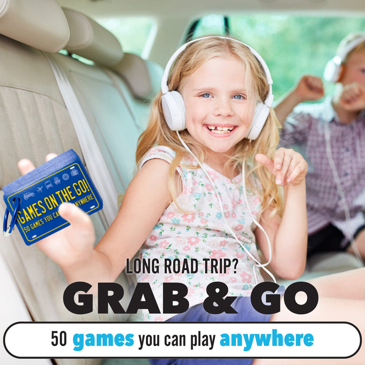 Games on the Go - Portable Roadtrip Family Games to Challenge and Entertain for 2+ players , Blue
