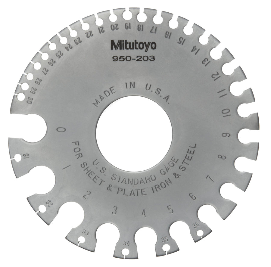 Mitutoyo 950-203, U.S. Standard Wire Gage for 0-36 Gage