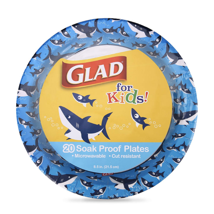 Glad for Kids 8 1/2-Inch Paper Plates | Small Round Pap