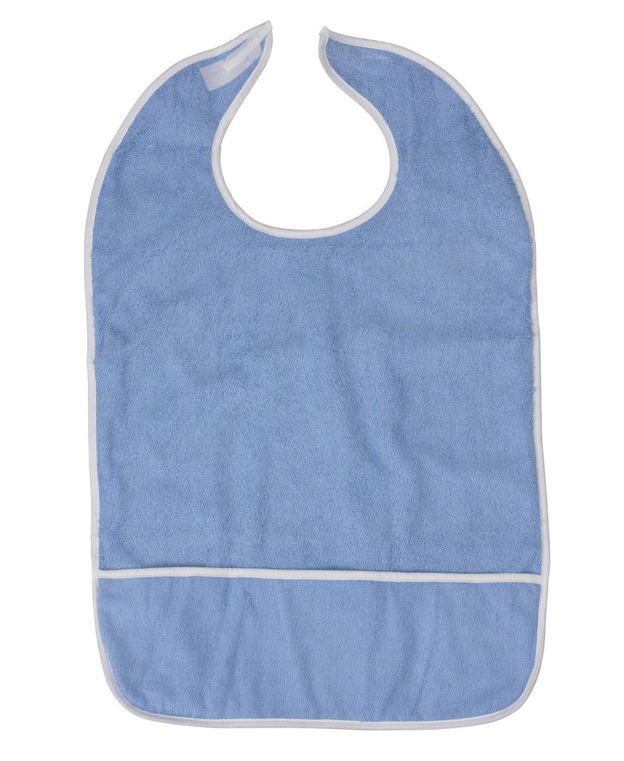 SafetySure Adult Terry Cloth Bib with 3” Crumb Catcher,