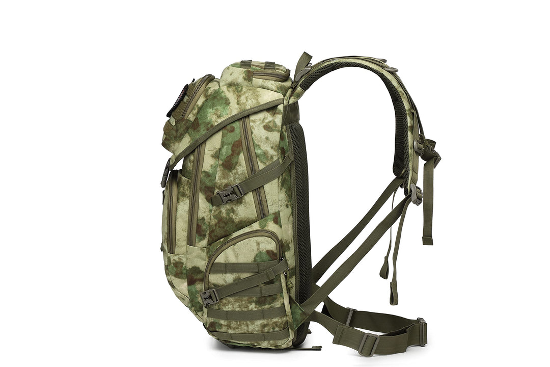 Military Tactical Backpack Large Army 3 Day Assault Pack Molle Bag Backpacks-Watercolor-grass green