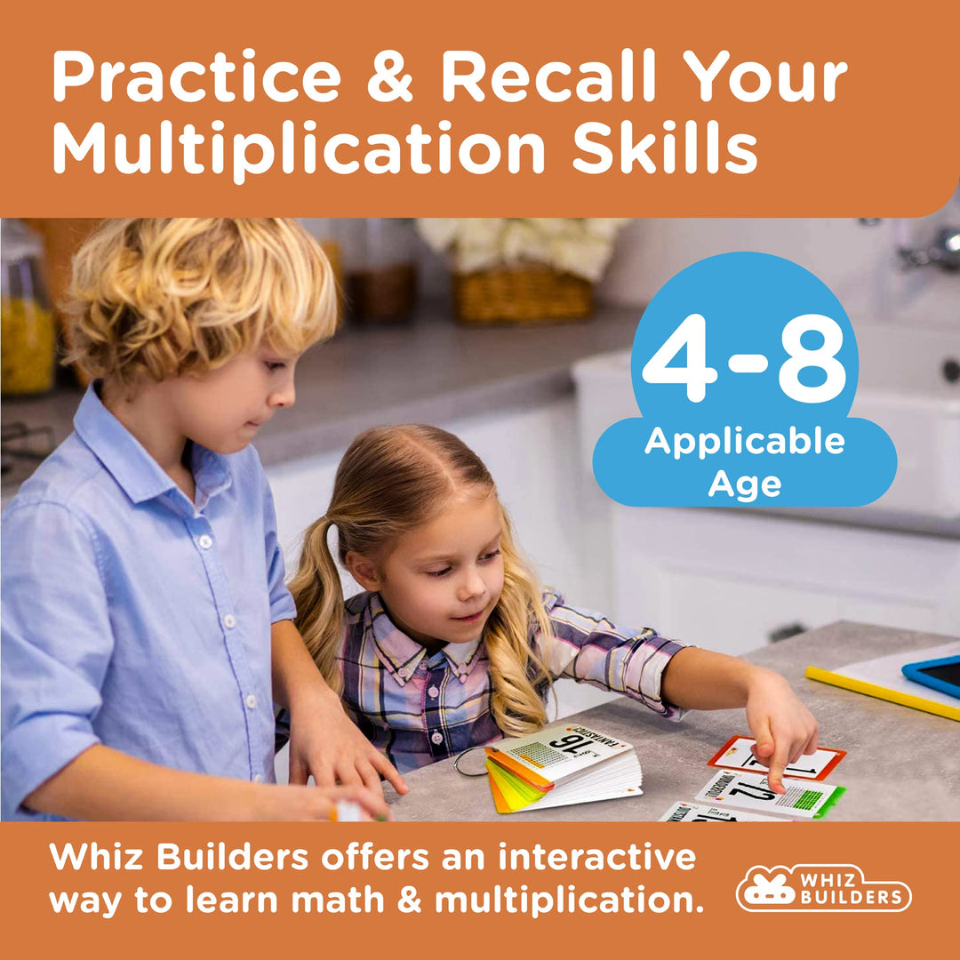 Multiplication Flash Cards for 3rd Grade Toddlers: 169 Math Manipulatives FlashCards, Multiplication Times Table, Math Games for Kids Ages 4-8 &amp; up-1st 2nd 4th 5th 6th Grade