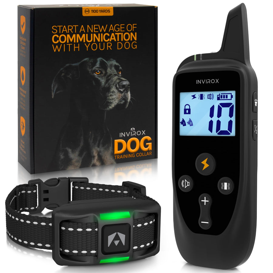 Dog Training Collar [2025 Edition] 123 Levels Dog Training Collar with Remote 1100yd Range E Collar for Dogs Training 100% Waterproof Rechargeable, Manual Bark Collar for Large Dog