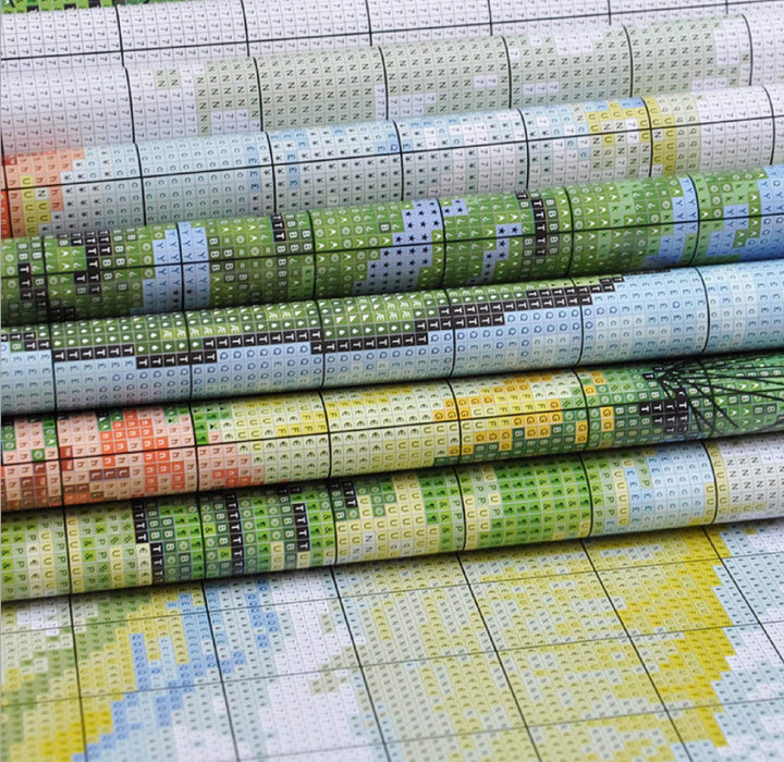 Moon Cross Stitch Kits for Adults, Full Range of Embroidery Starter Kit for Beginners Cross-Stitch Kits 11CT Stamped Pre-Printed Pattern, 3Strands Cross-Stitching DIY for Crafts Decor, 14.17x14.17inch