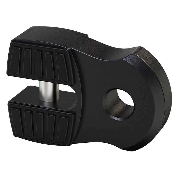 Winch Shackle, Flat Towing Hook Mount with Iron Pin &amp; Rubber Guard - 30,000 LB Capacity Universal Fit for ATV UTV SUV Pickup Trucks - Black