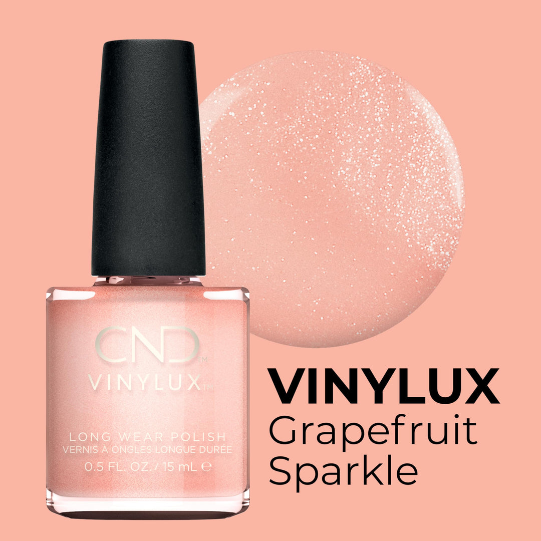 Creative Nail Creative Nail Design Vinylux Nail Lacquer, Grapefruit Sparkle, 0.5 Fluid Ounce