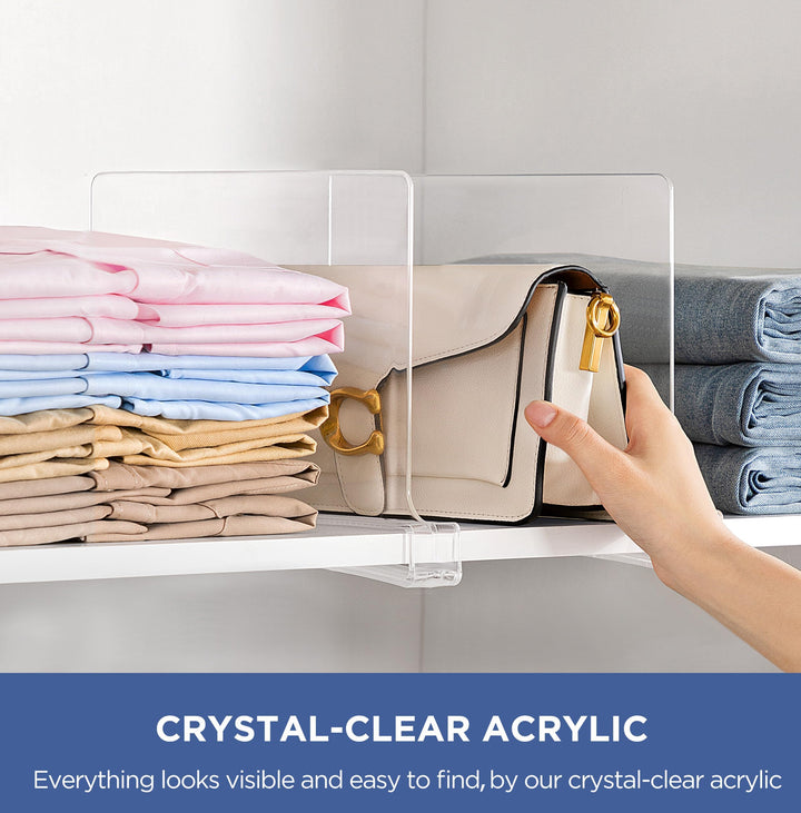 HBlife 6 Pack Closet Organizers and Storage, Clear Shel