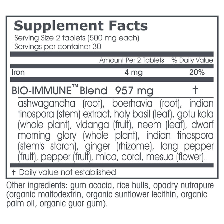 - Bio-Immune Herbal Supplement, Natural Tablets For Respiratory Health Support | Immune Support Supplementation That Promotes Healthy Immune Defense (60 Herbal Tablets - 500mg each)
