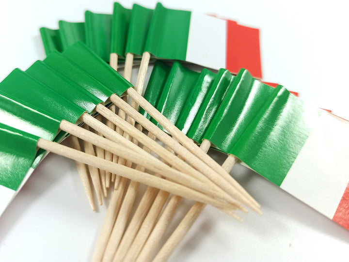 Italy Toothpick Flag Italian Mini Small Cupcake Topper Flags, 200pcs