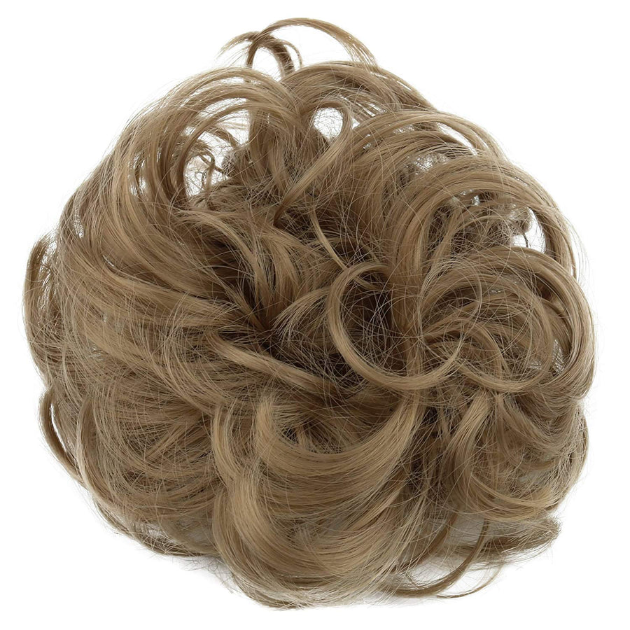 light brown 16 : PRETTYSHOP Scrunchy Scrunchie Bun Updo Hairpiece Hair Ribbon Ponytail Extensions Curly Diverse Colors (brown blonde 16)