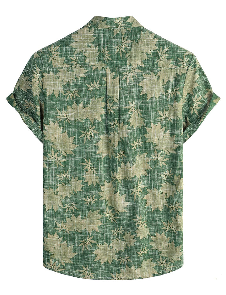 VATPAVE Mens Front Pocket Hawaiian Shirts Casual Floral