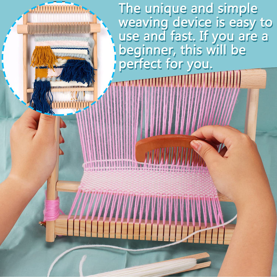 CYCHIRV Weaving Loom Kit, 15.2 H x 9.85 W Wooden Tapest