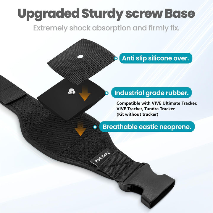 Tracker Straps and Belt, Foot Trackerstrap for HTC Vive Tracker, Full Body Tracking, Adjustable, Structure and Material Upgrade, 1TrackBelt+2 TrackStraps+1 Ankle Strap