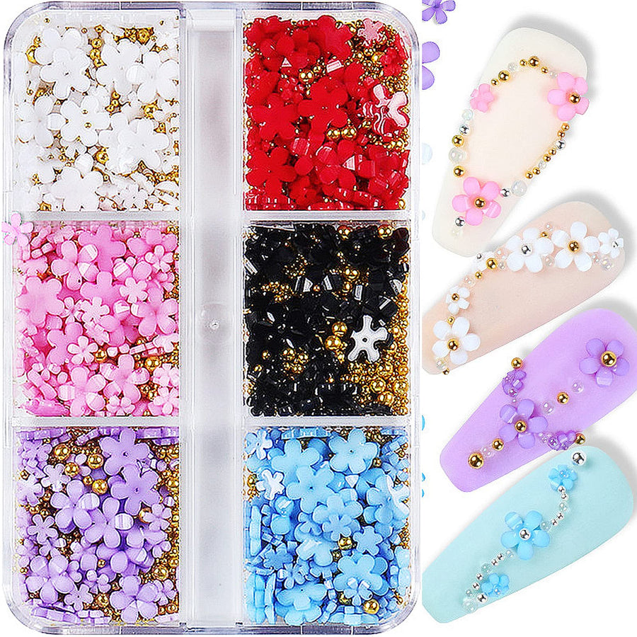 3D Colorful Butterfly Flower Nail Charms Acrylic Flower Butterfly 3D Nail Charms for Nails Art Accessories Supplies DIY Jewelry Crafts