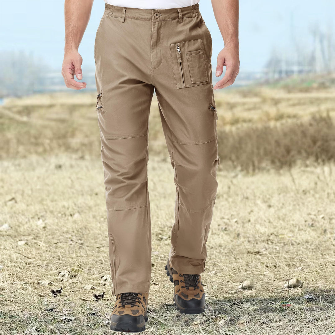 Men&#39;s Cargo Tactical Pants Military Casual Army Combat Work Pants with Multi Pockets Khaki 32