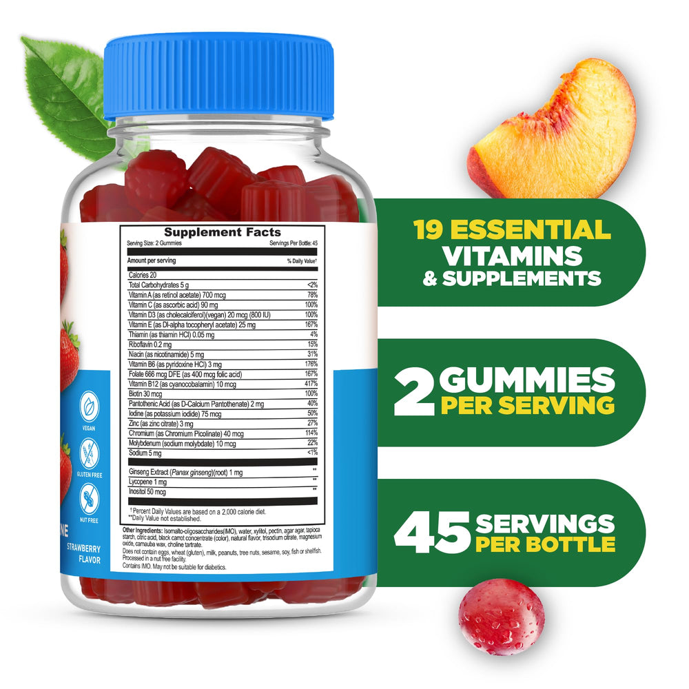 Lifeable Sugar Free Multivitamin for Men Gummies | VIT 
