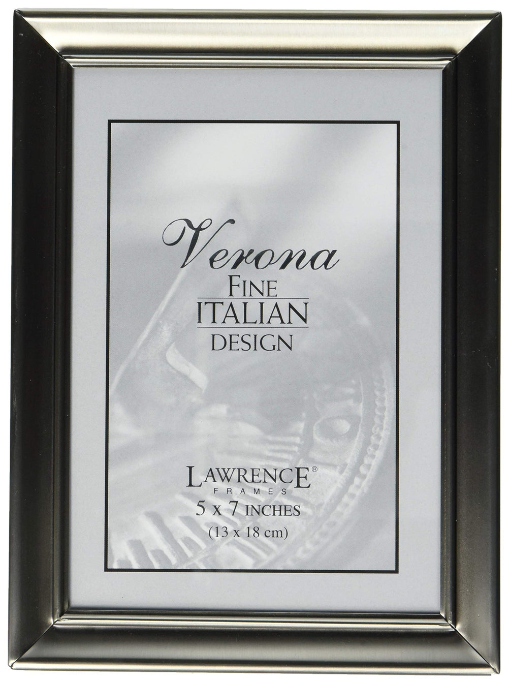 609057 Brushed Pewter 5 by 7 Metal Picture Frame