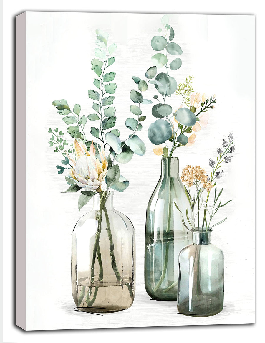 Paint by Numbers for Adults Beginner Students Kids Canvas ONLY,Ideal Gift Choice for Festivals.DIY Acrylic for Room Decor -Flowers in The Bottles (A-16x20 roll)