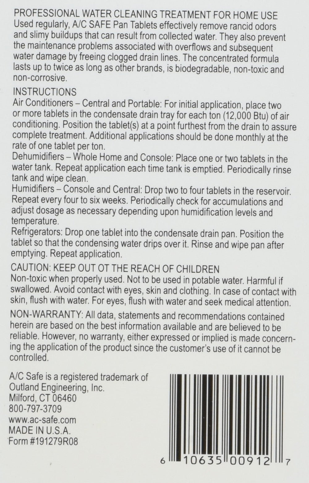 Outland Air Conditioner Pan Cleaner Tablets