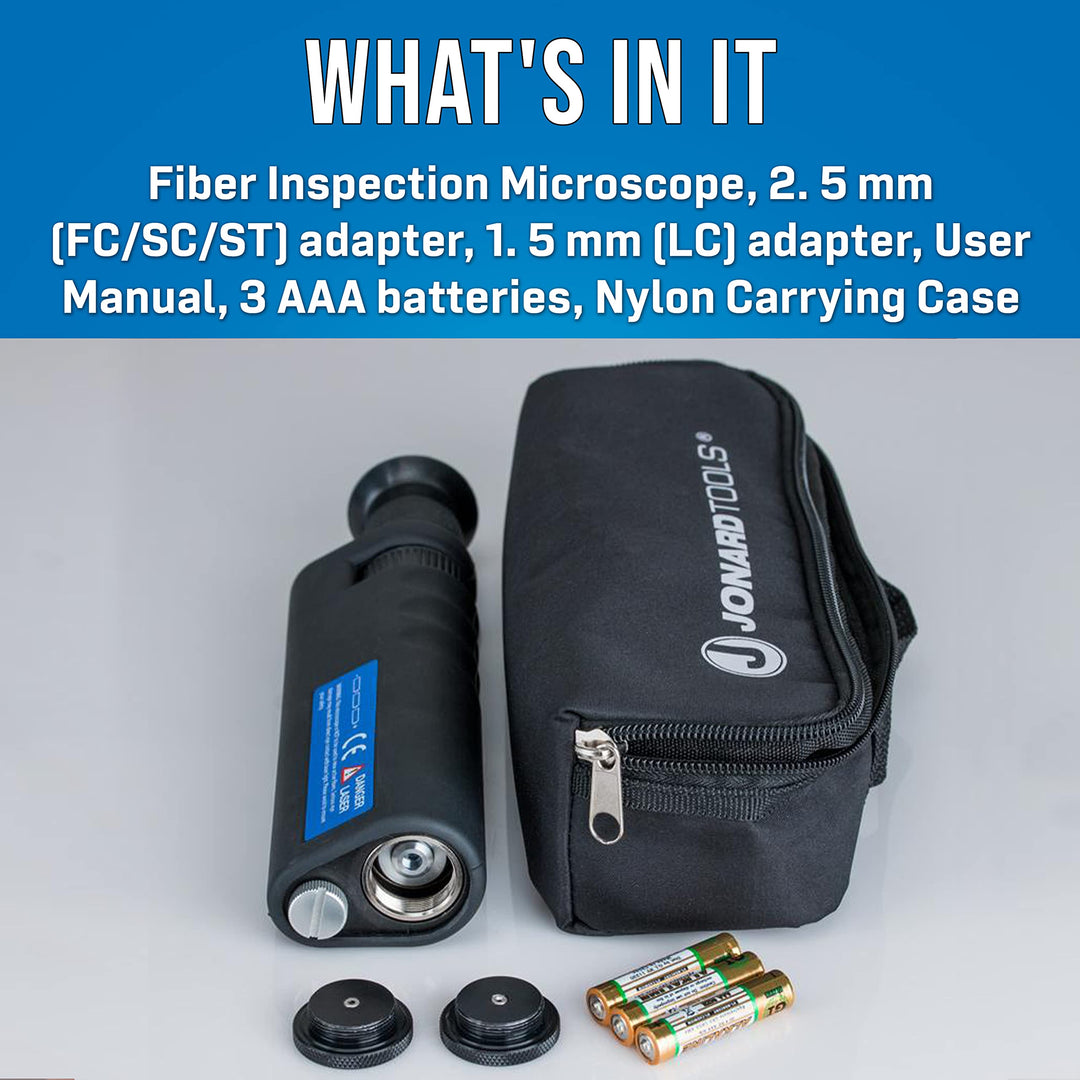 Jonard Tools FIM-200 Fiber Optic Inspection Microscope 