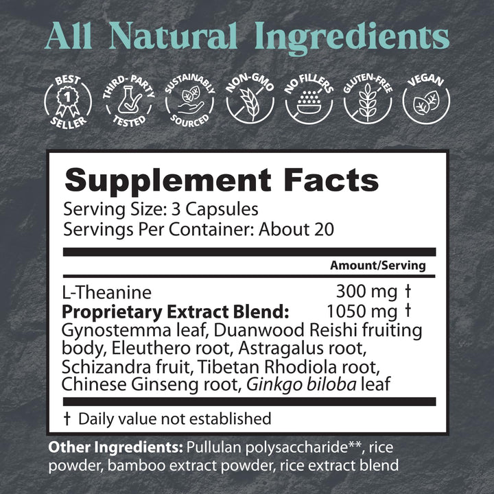 - Tao in a Bottle Capsules | Herbal Formula Supplement to Support Stress, Mood, Focus, Adaptability, (60 Capsules, 450 mg Each)