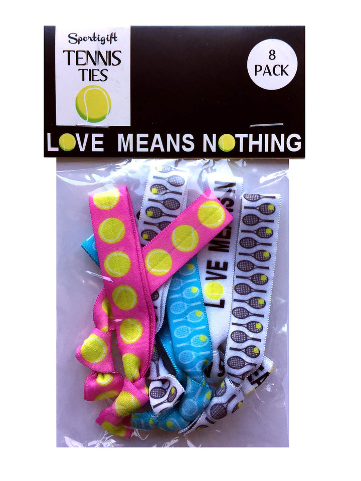 8 Piece Tennis Hair Elastic Set - Accessories for Players, Women, Girls, Coaches, Doubles Partners, High School Tennis Teams, Women&#39;s Leagues -MADE in the USA