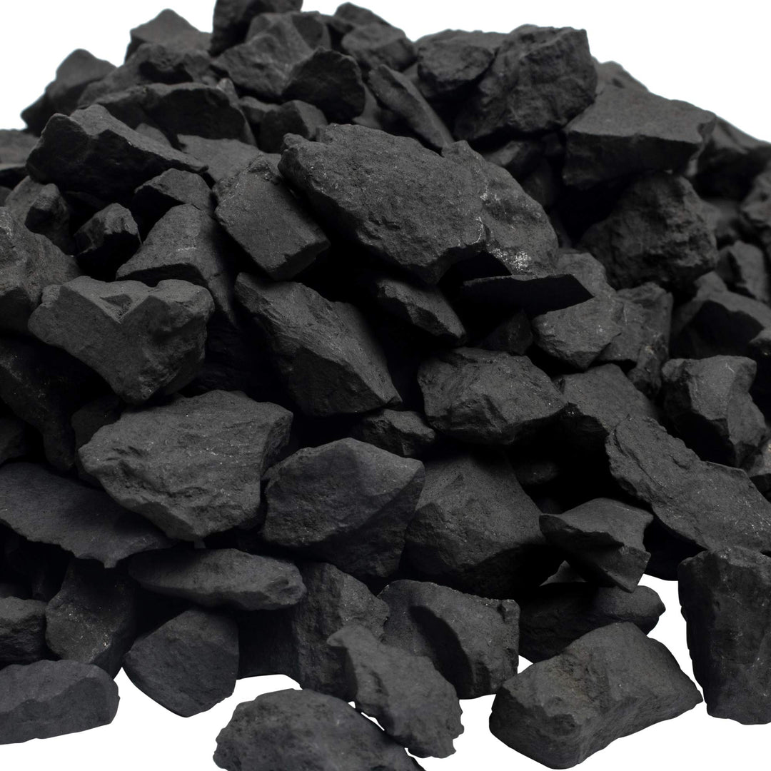 Shungite Stones - - Authentic Tier III Karelian Rocks for Drinking Water Infusion - Natural Minerals with High Fullerenes Content - 1-Pound Bag