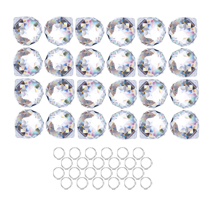 HDCRYSTALGIFTS Crystalsuncatcher 24pcs Clear Crystal Ba