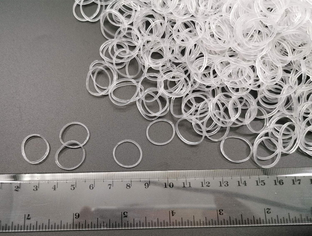 Mini Clear Rubber Bands, Soft Elastic Bands, Premium Sm