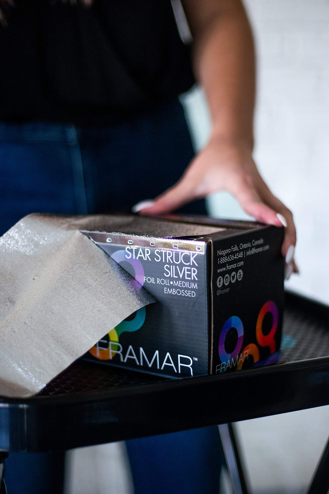 Framar Star Struck Silver Embossed Roll Aluminum Foil, 