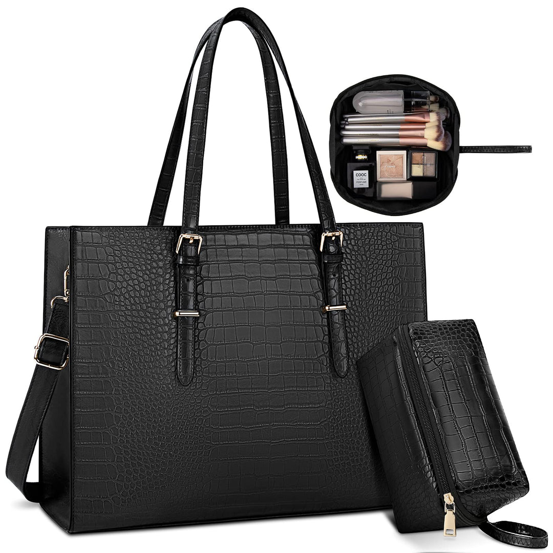 Laptop Bag for Women 15.6 inch Laptop Tote Bag Leather 