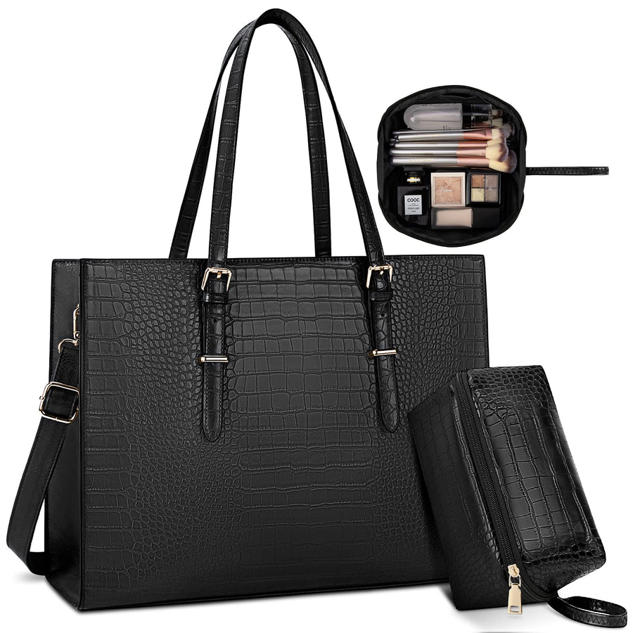 Laptop Bag for Women 15.6 inch Laptop Tote Bag Leather 