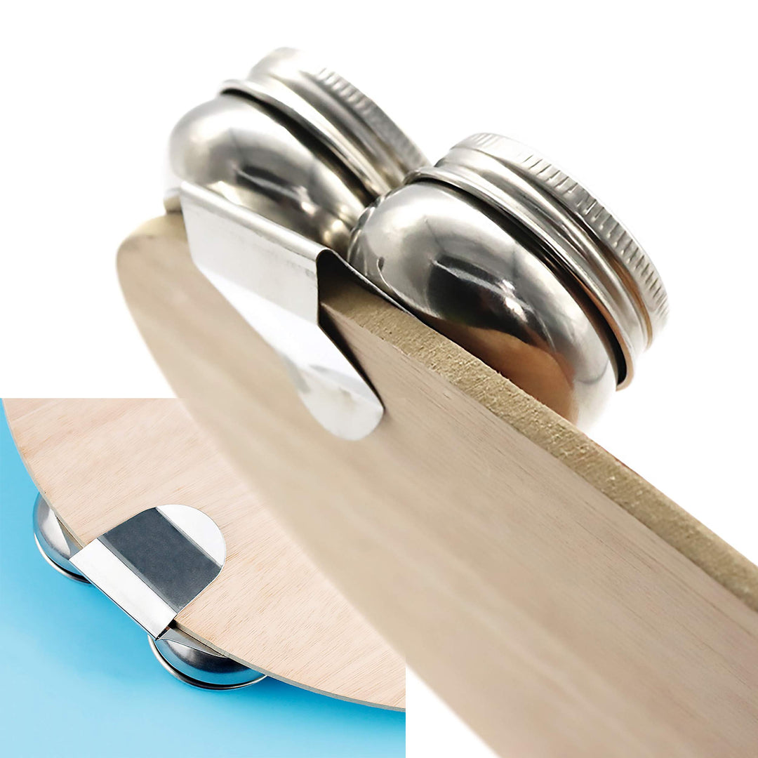 Oil Painting Palette Cup with Lid, Stainless Steel Double Dipper Design, No Leakage, Can Clip on Palette