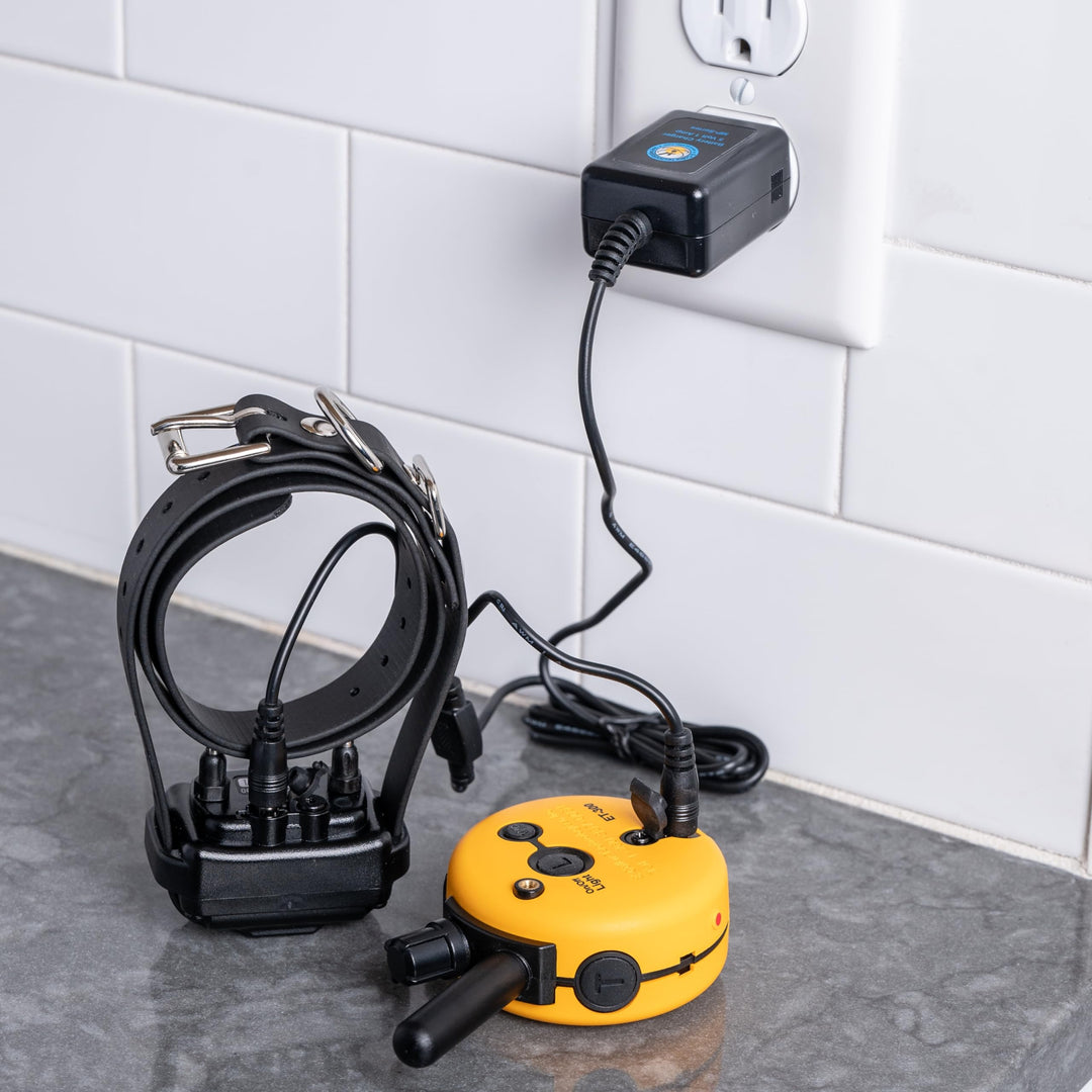 CHARGER-300/400 Dual Lead Charger for Series 300, 400 and BP-504 Barkless Training Collars with Round Charging Ports, Black