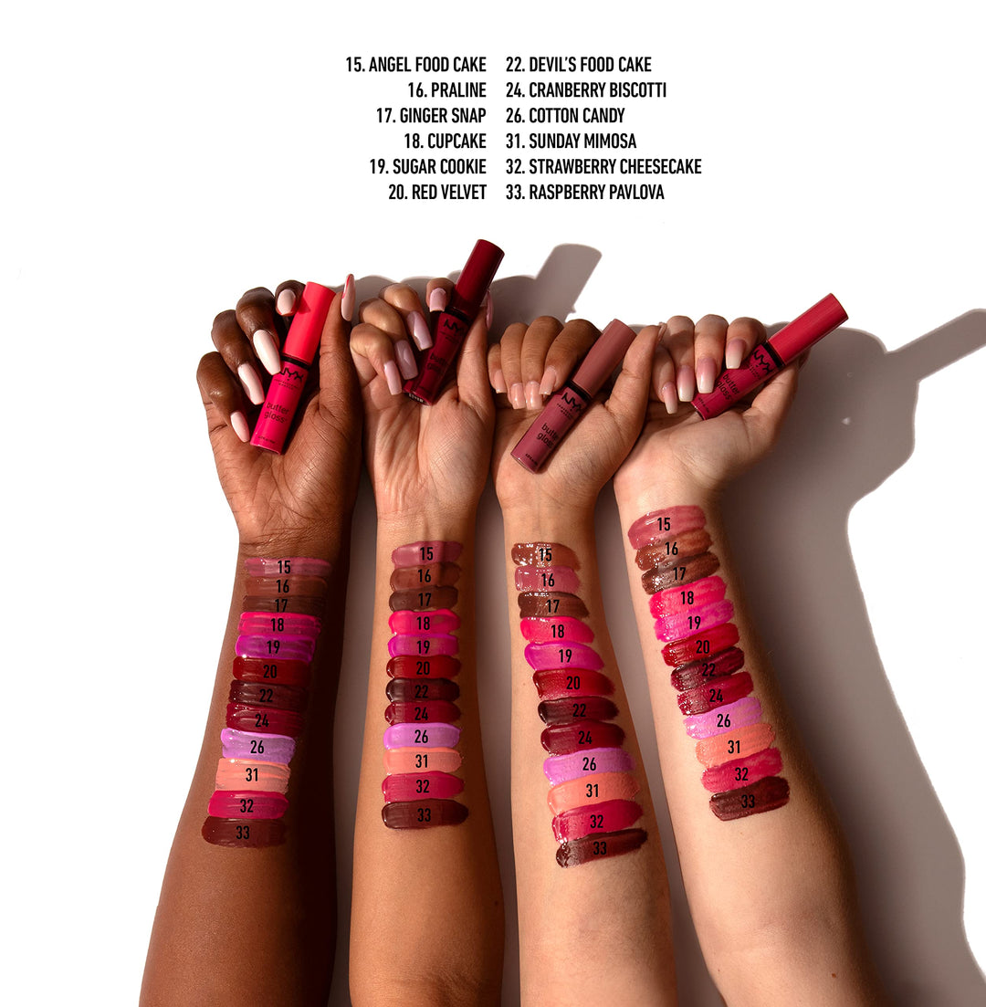 Butter Gloss, Non-Sticky Lip Gloss - Red Velvet (Deep Red)