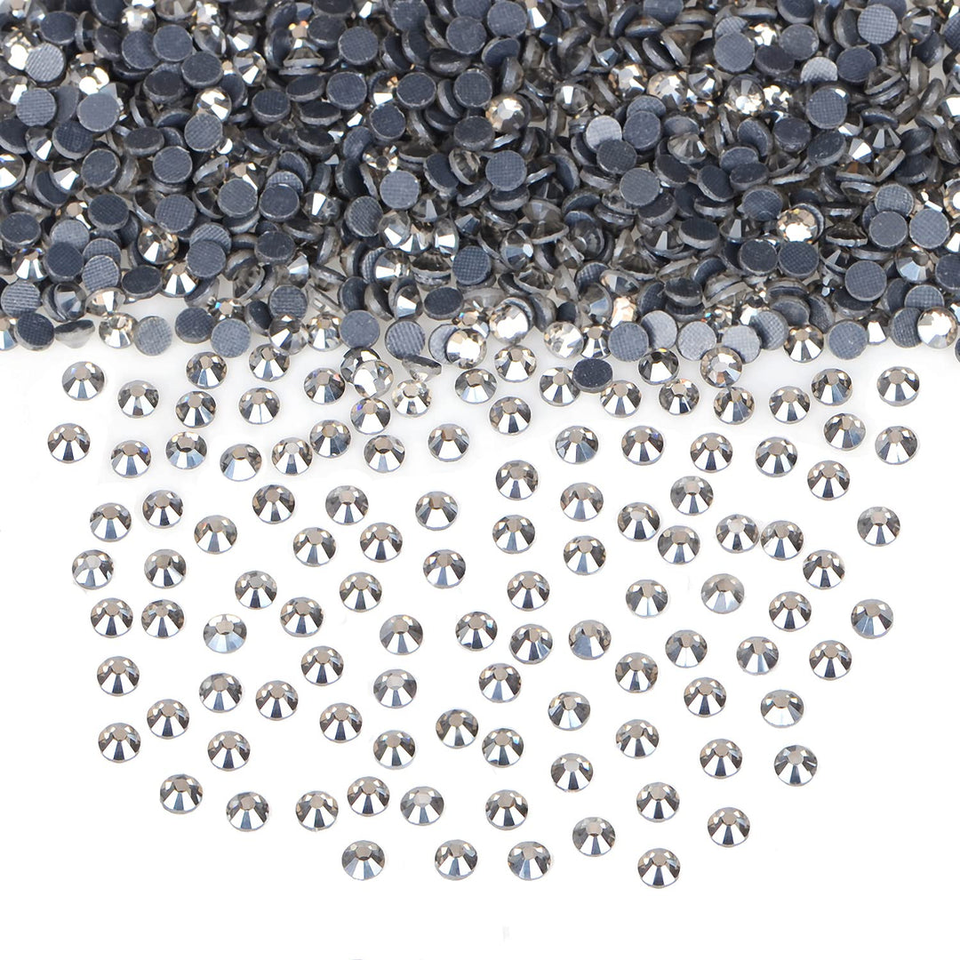 2000 Pieces SS20 Transparent Black Hotfix Rhinestones Flatback Round Crystal Glass Rhinestones Gems for Crafts Nail Face Art Clothes Shoes Bags DIY