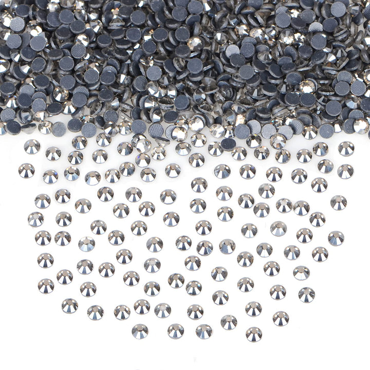2000 Pieces SS20 Transparent Black Hotfix Rhinestones Flatback Round Crystal Glass Rhinestones Gems for Crafts Nail Face Art Clothes Shoes Bags DIY
