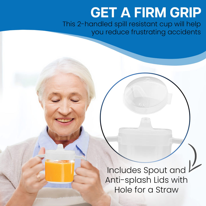 Small Two-Handle 8oz Adaptive Sippy Cup Mug for Elderly