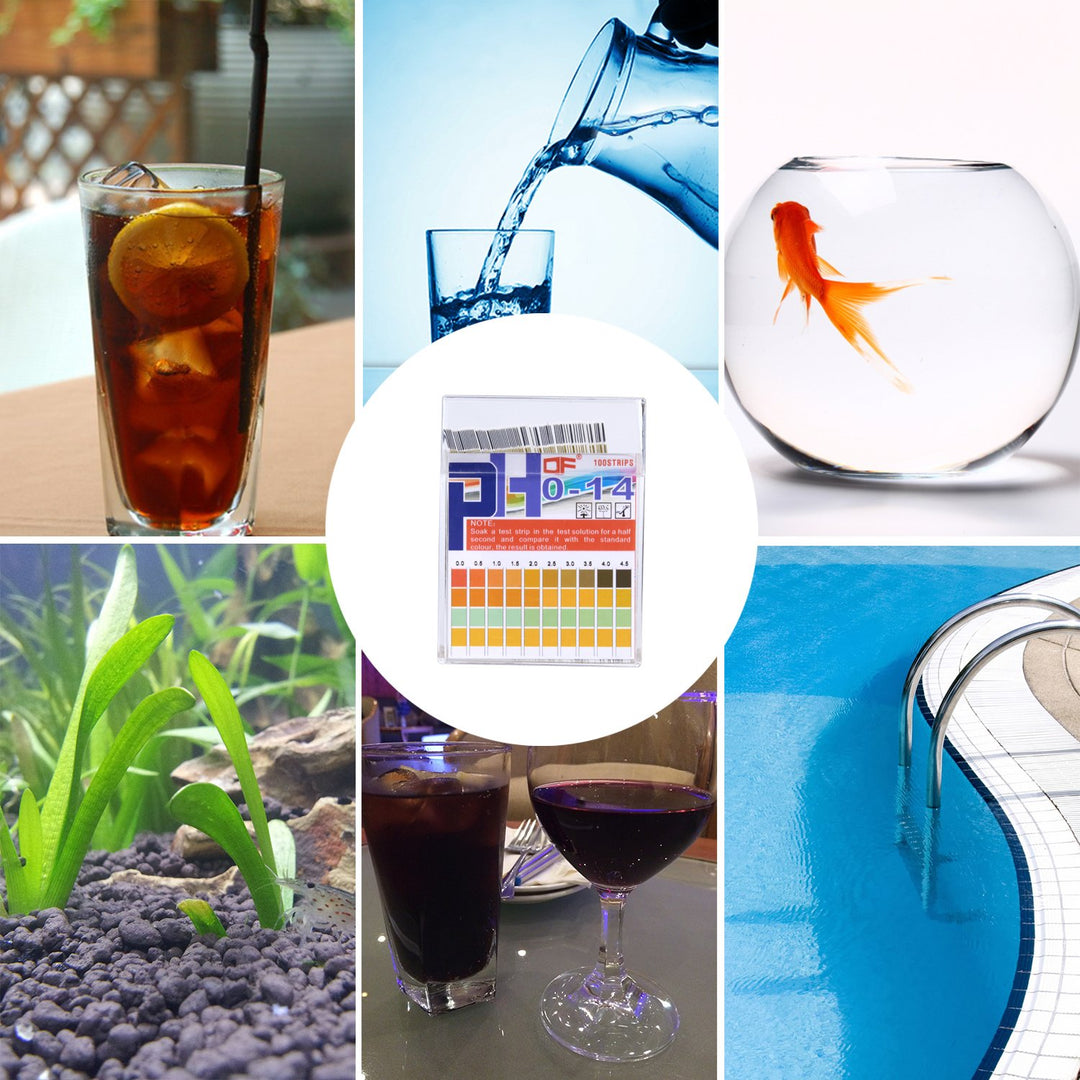 pH Test Strips 0-14, 0.5 Accuracy 100ct, Esee pH Strips pH Test Paper to Test Drinking Water, Food, Pools, Aquariums, Monitor Body pH Levels for Alkaline &amp; Acid Using Saliva and Urine