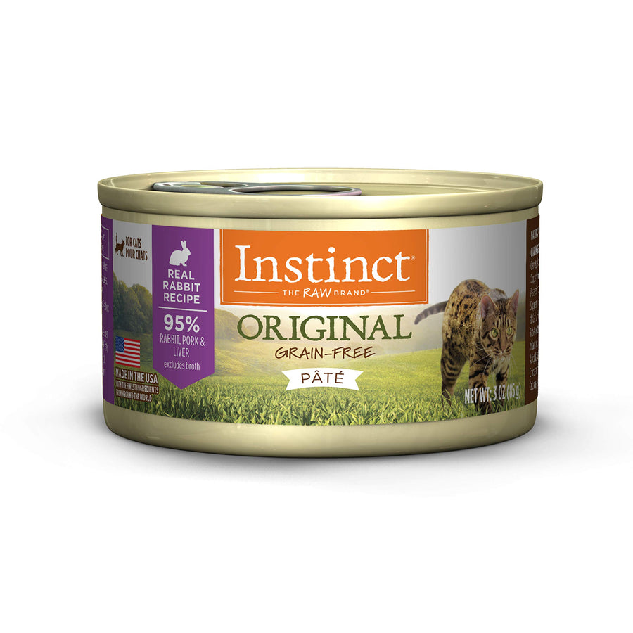 Original Pate Wet Cat Food, Grain Free Recipe - Real Rabbit, 3 oz. Cans (Pack of 24)