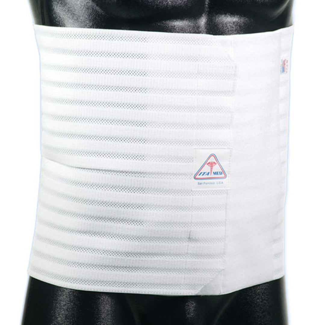 White, Large : ITA-MED Breathable Elastic Abdominal Bin